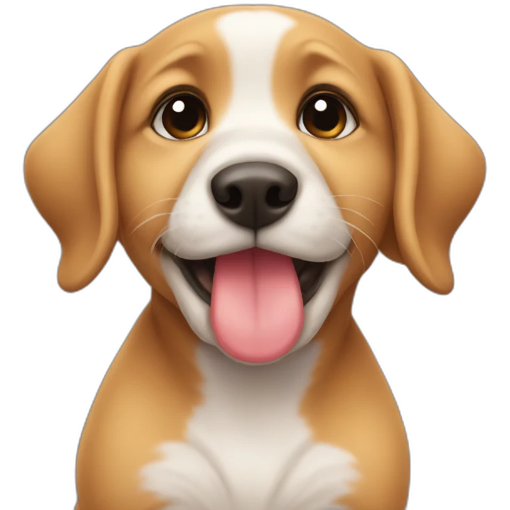 Kissing puppy emoji