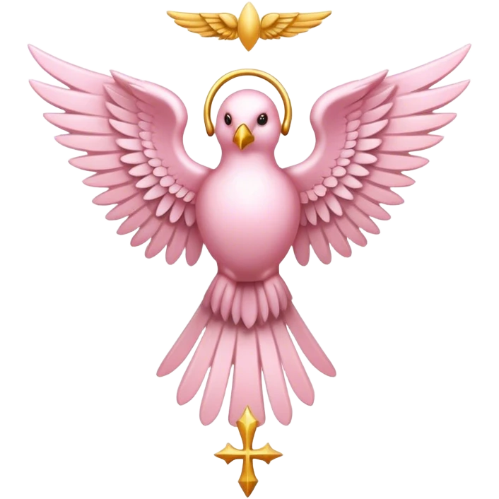 6 winged seraphim light pink emblem emoji