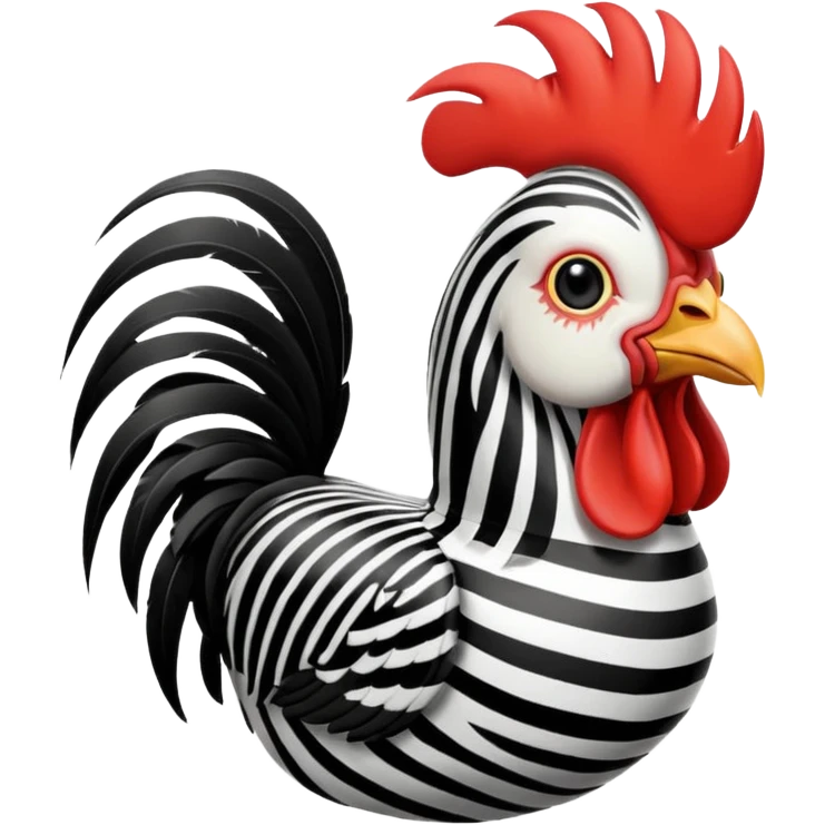 rooster zebra emoji