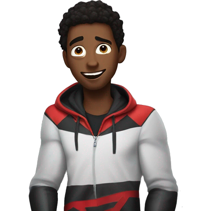 Miles Morales mewing  emoji