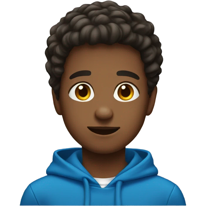 My son with a blue hoodie on emoji