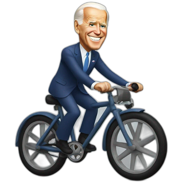 Joe biden on bike emoji