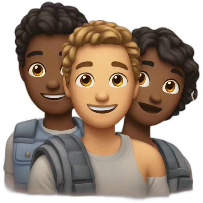 Three best friends emoji