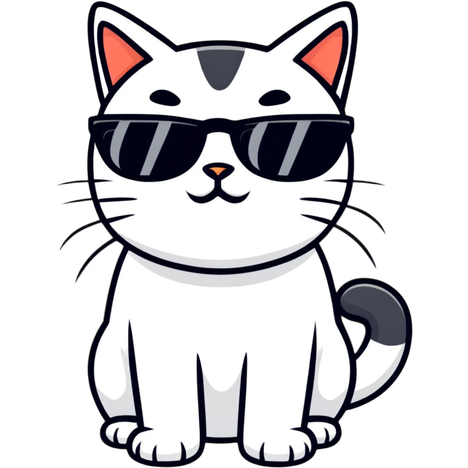 Cat with sunglasses emoji