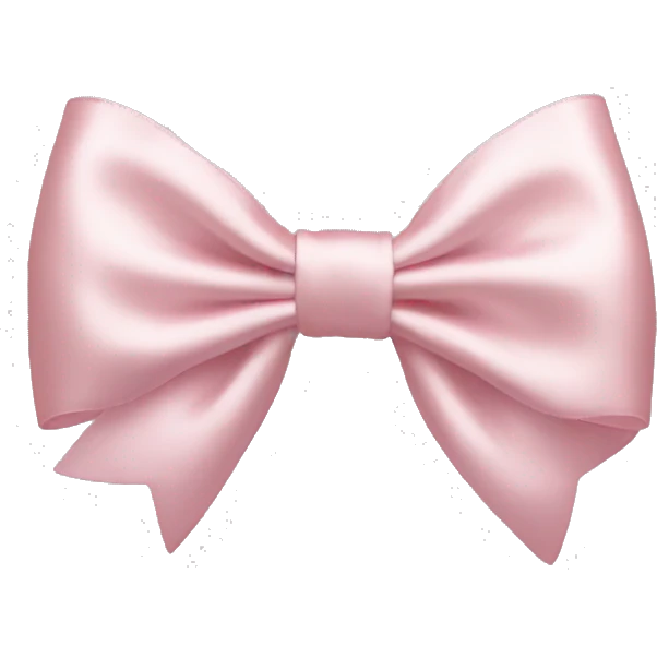 Aesthetic light pink satin bow emoji