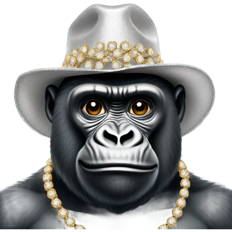 Gorilla but glamour emoji