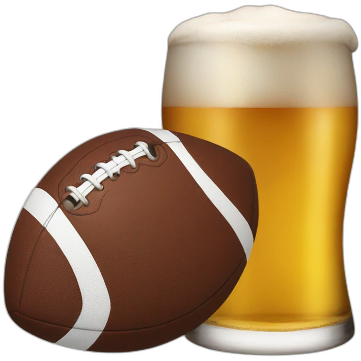 drinking beer football emoji