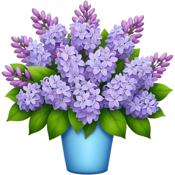 Blue big bouquet lilac flower emoji