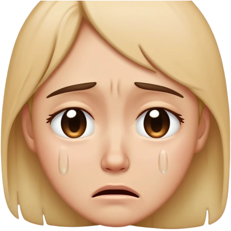sad person crying with tears emoji