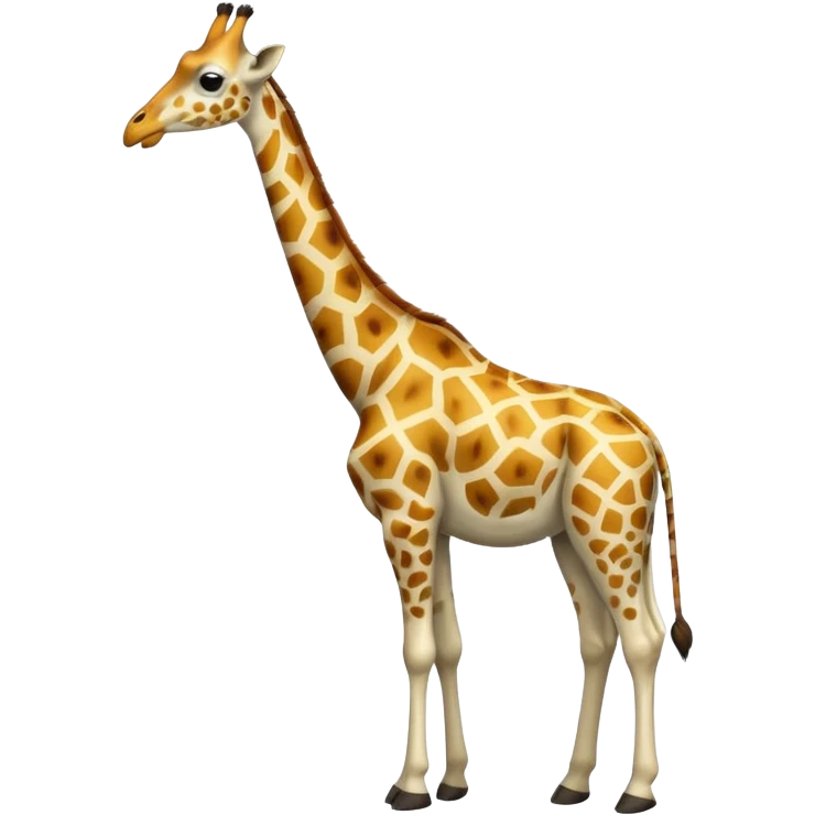 High resolution giraffe leaning to eat  emoji