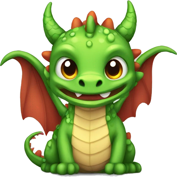 dragon cute pixel style emoji