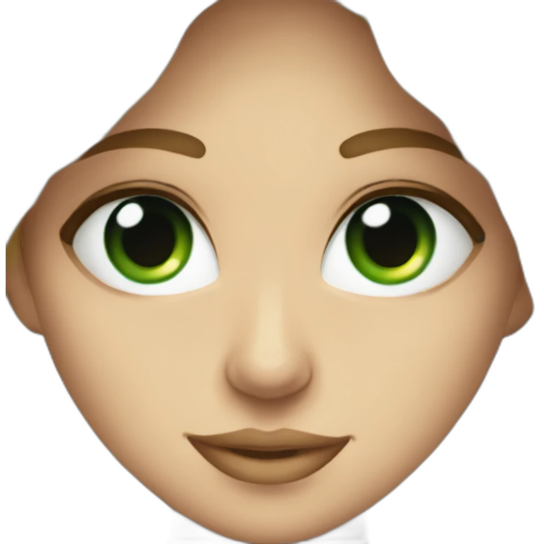 Anastasiia with with mix of green and blue eyes with headphones emoji
