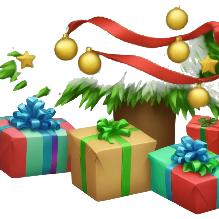 Presents under the Christmas tree emoji