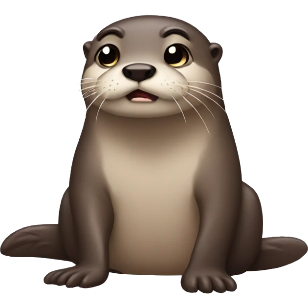 crying sad otter  emoji