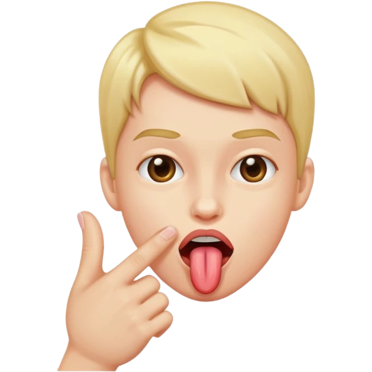 Tongue out to the side, pinching fingers emoji