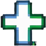 Pixel art with exactly two X characters and one 1 arranged as X1X emoji