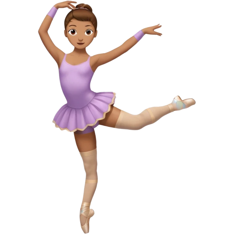 Ballet dancer in over the knee socks and brown hair emoji