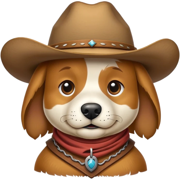 Ein Hund mit einem Cowboy Hut  emoji