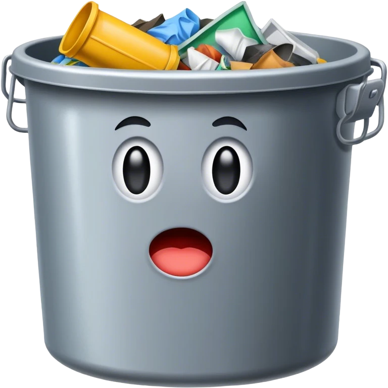  garbage bin, without recycle symbol emoji