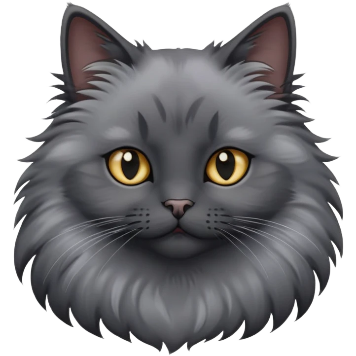 grey and black cat emoji