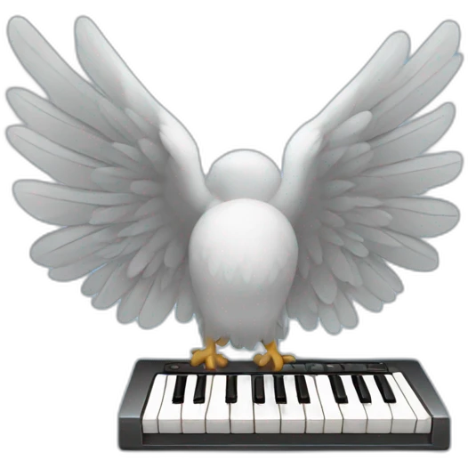 keyboard with wings emoji