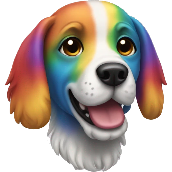 rainbow dog emoji