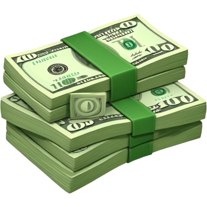 stash of dollars emoji