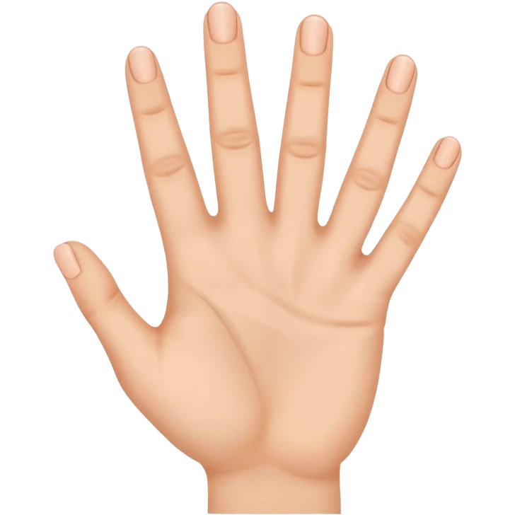 Hand showing 4 fingers emoji