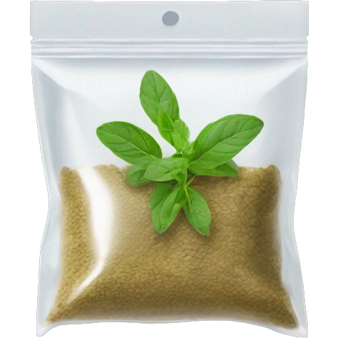 Ziploc bag with oregano emoji