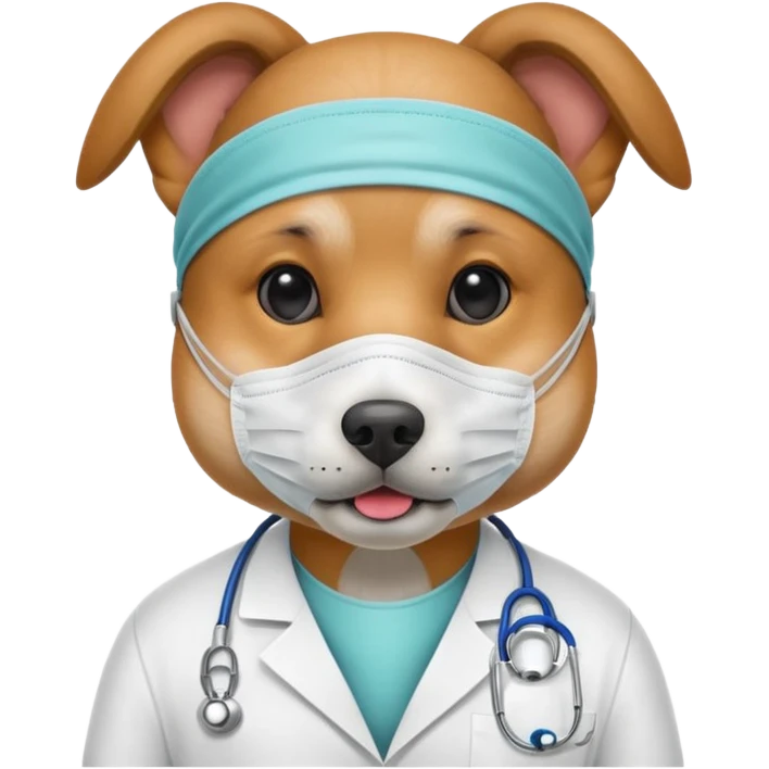 doctor dog Wearing Medical Mask emoji