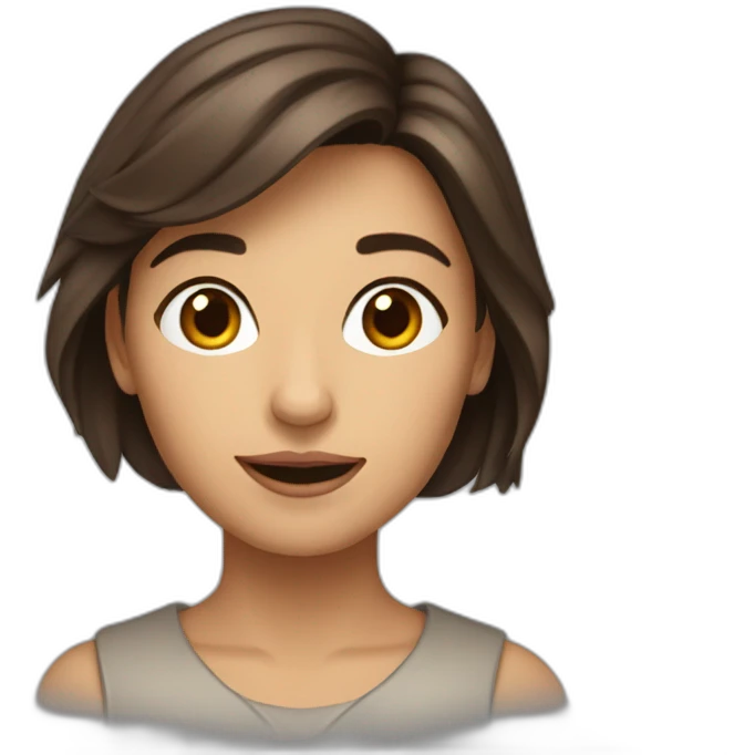 Une femme brune qui est un rat emoji