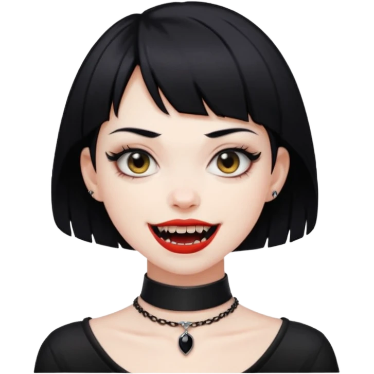 short hair vampire girl emoji