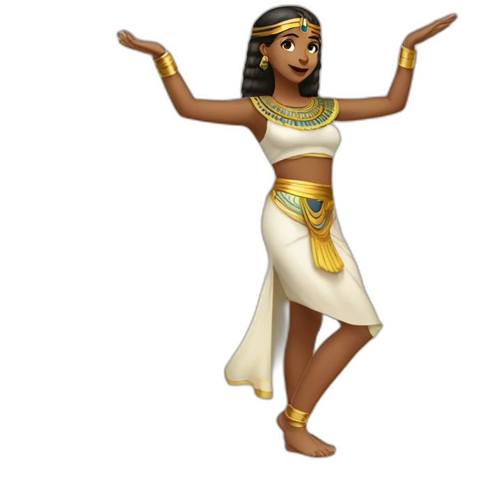 Egypcian girl dancing emoji