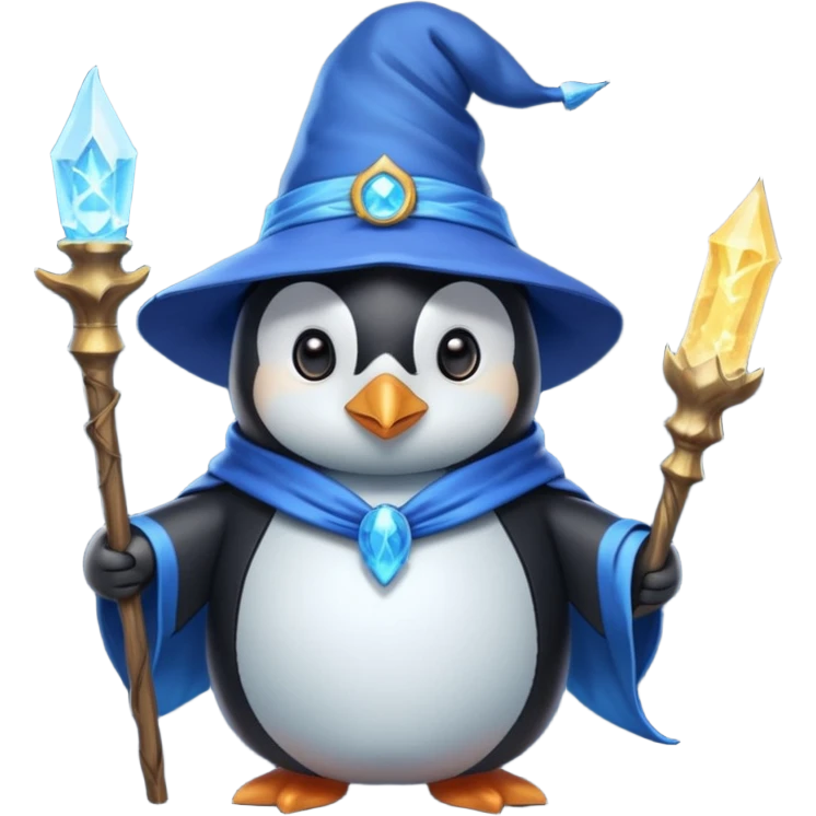 Penguin Wizard emoji