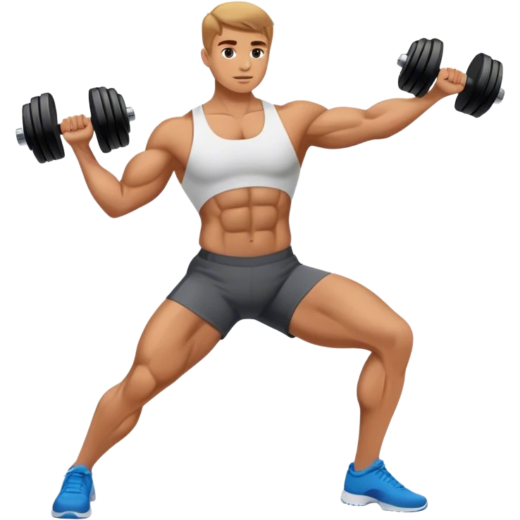 dumbbell lunges exercise emoji
