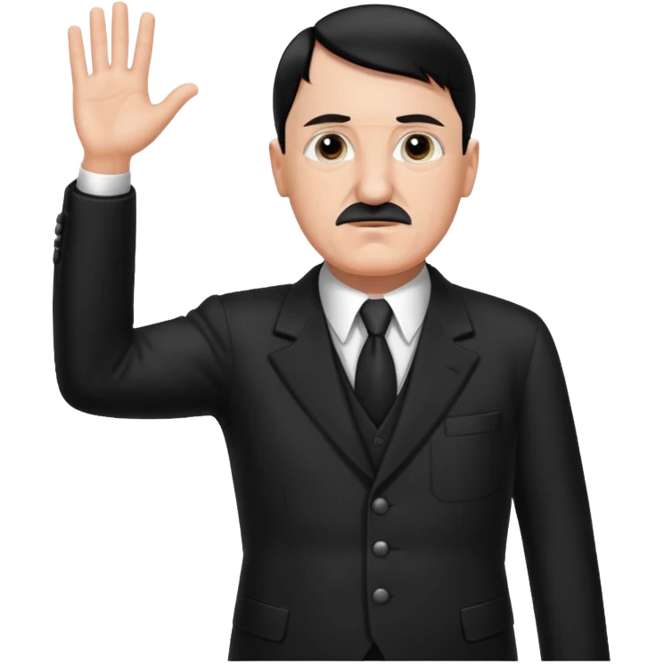 Hitler with arm straight raised emoji