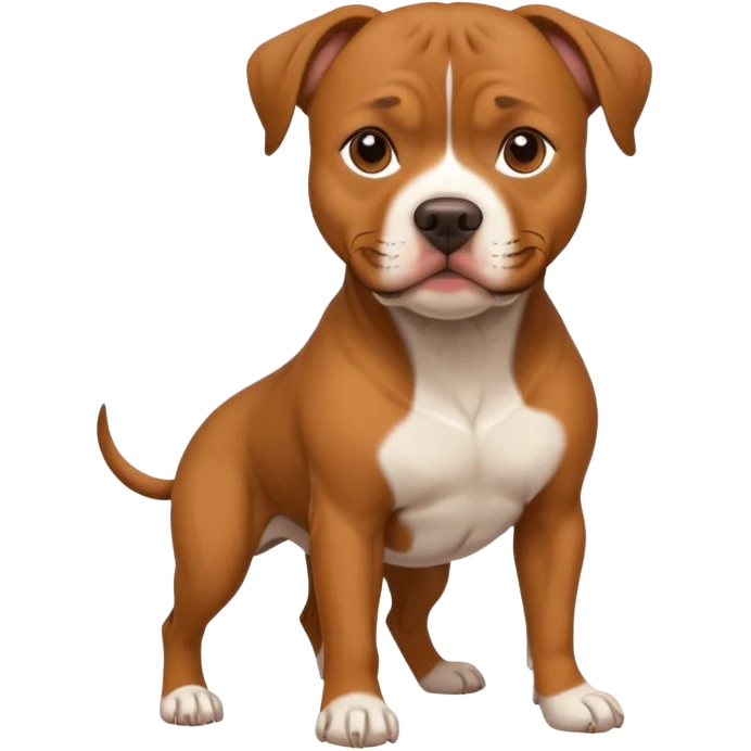 All brown pit bull boxer mix dog emoji