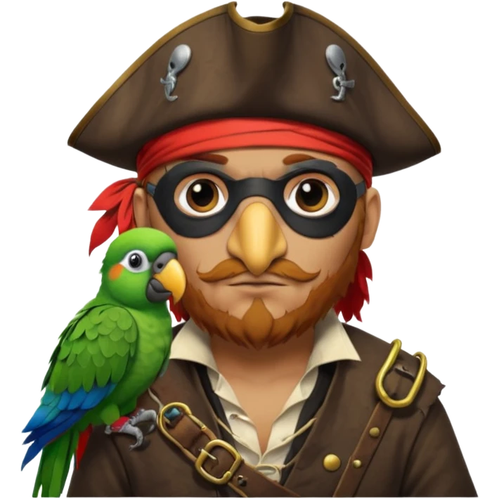 pirate and parrot emoji