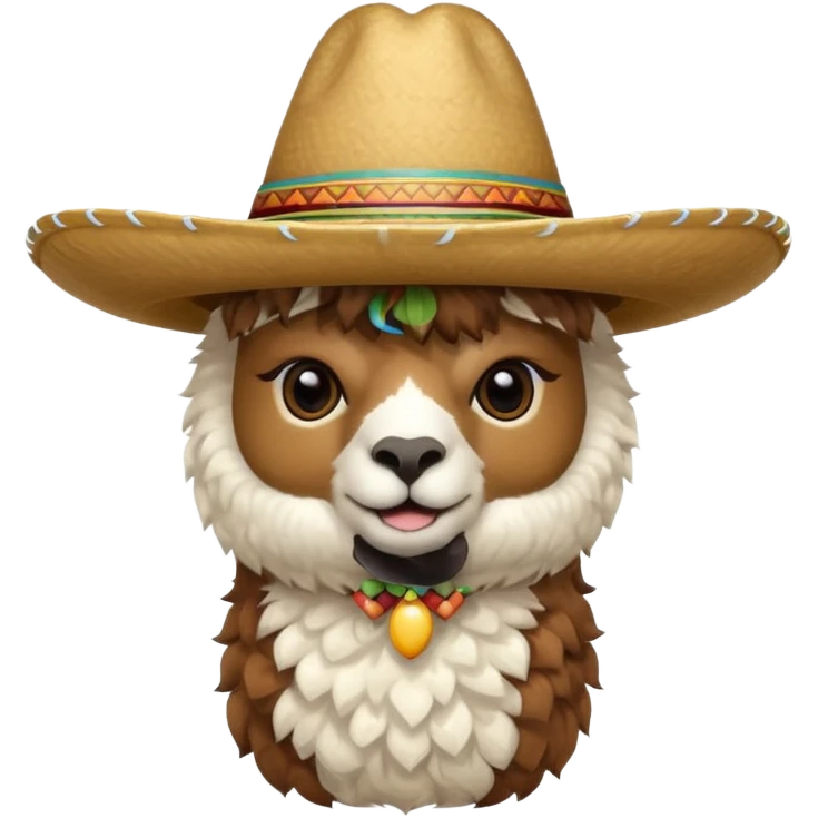 alpaca wearing sombrero emoji