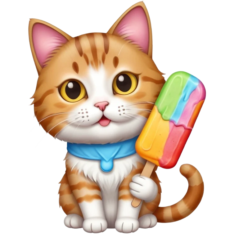 Cat with popsicle  emoji
