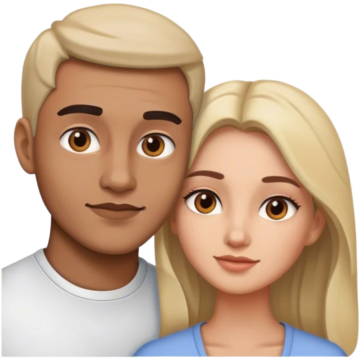 Couple métisse réaliste  emoji