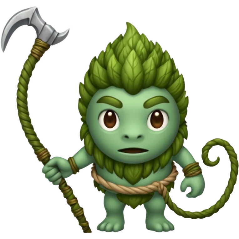 earth elemental moss green long whip emoji