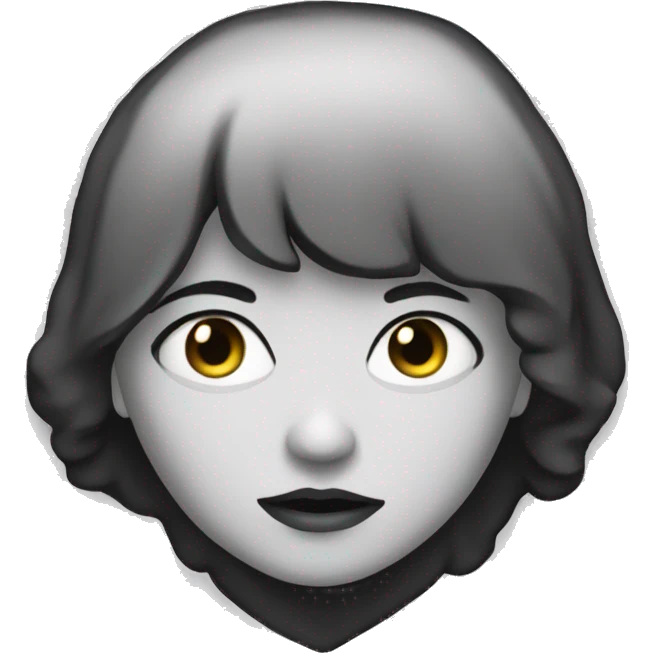 Lacey black heart with cybersigilism emoji