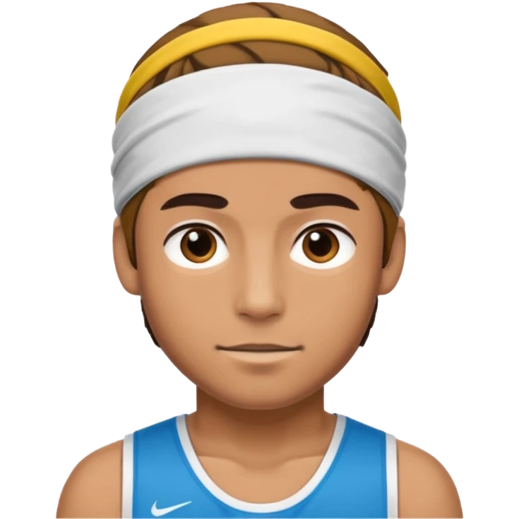 Male Athlete wear headband emoji