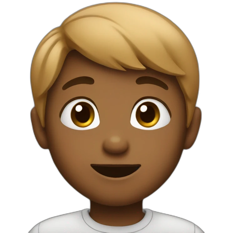 Kid boy blushes emoji
