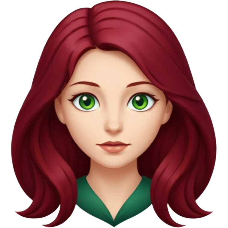 burgundy long haired woman emoji