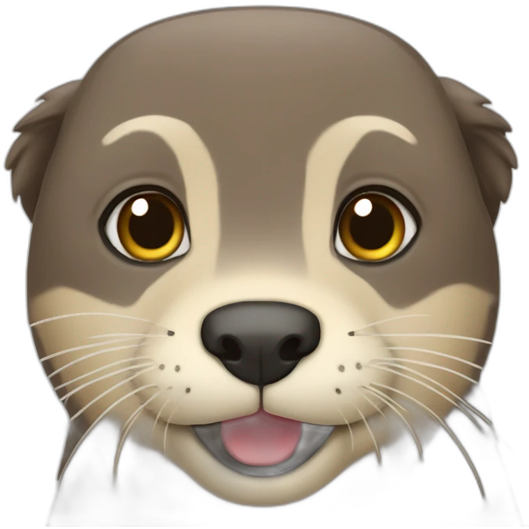 Loutre sur un chien emoji