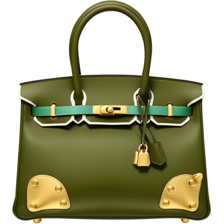hermes birkin olive color bag emoji