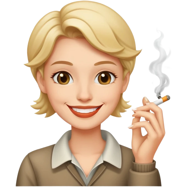 Emoji der entspannt eine Zigarette raucht emoji