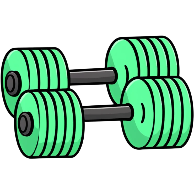 colorful workout dumbbell emoji